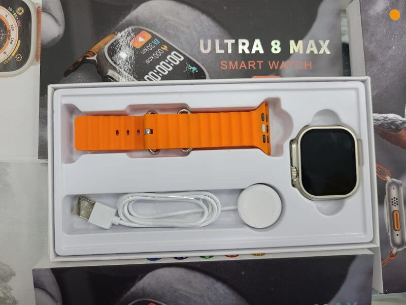 Ultra 8 Max smartwatch – Orange Color – needsmart